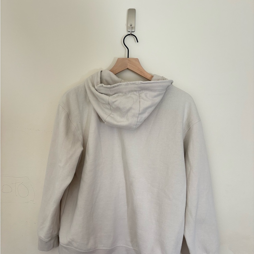 Calvin Klein Performance Cream Hoodie Mens Medium Light Pullover Sweatshirt - Picture 2 of 5